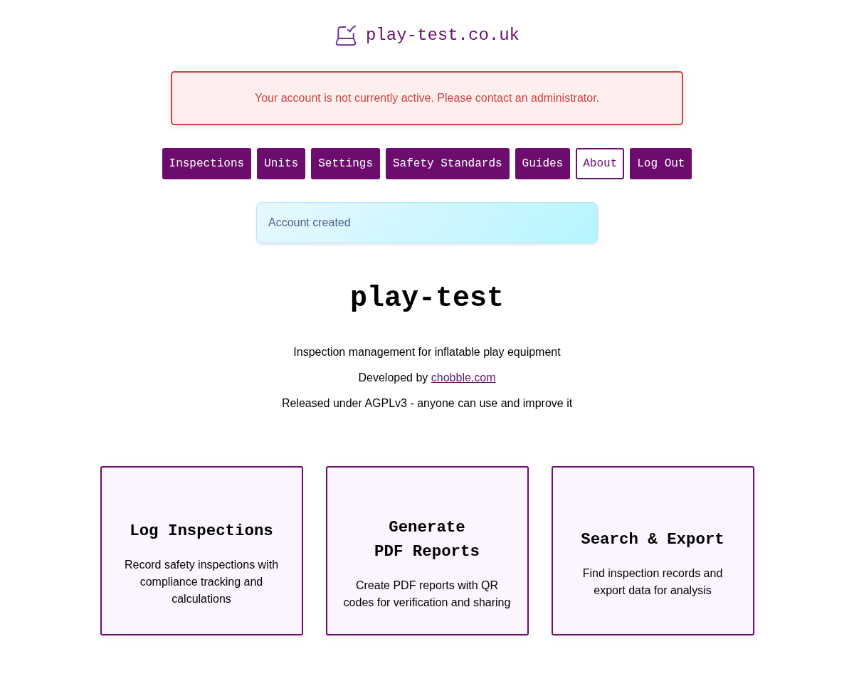 Inactive User Warning