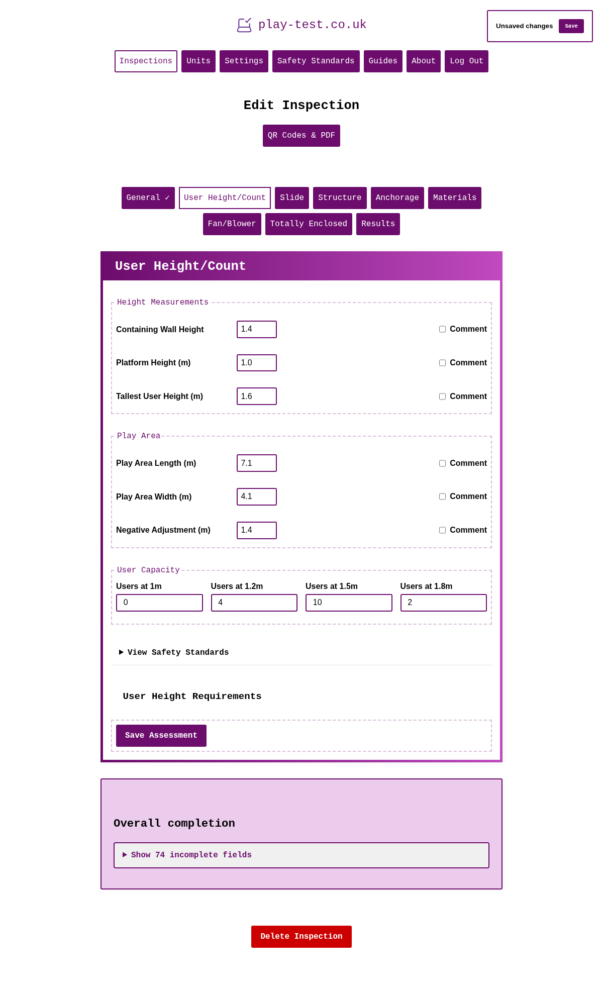 User height Assessment - Filled