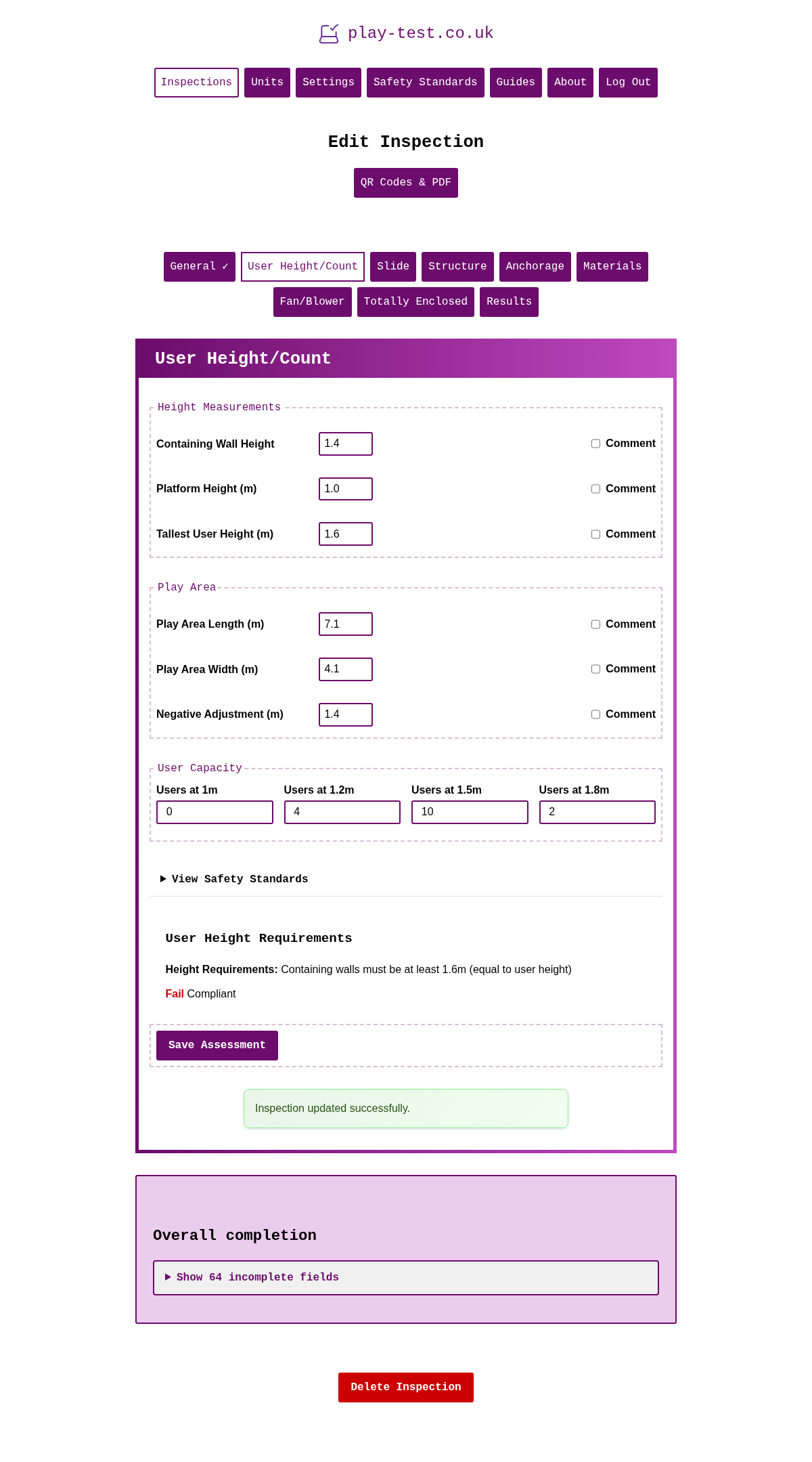 User height Assessment - Saved