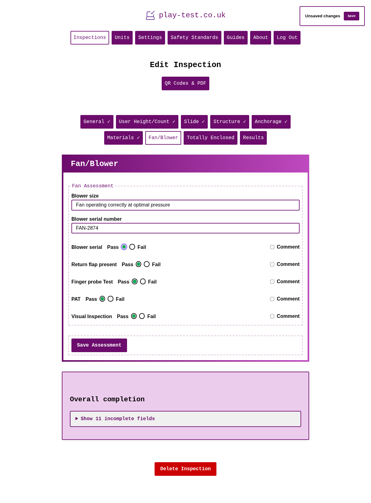 Fan Assessment - Filled